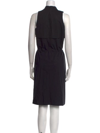 Hache Mock Neck Knee-Length Dress