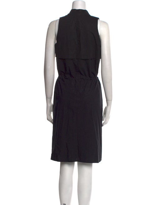 Hache Mock Neck Knee-Length Dress