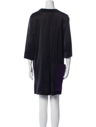 Hache Colorblock Pattern Mini Dress