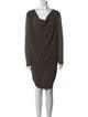 Hache Cowl Neck Knee-Length Dress