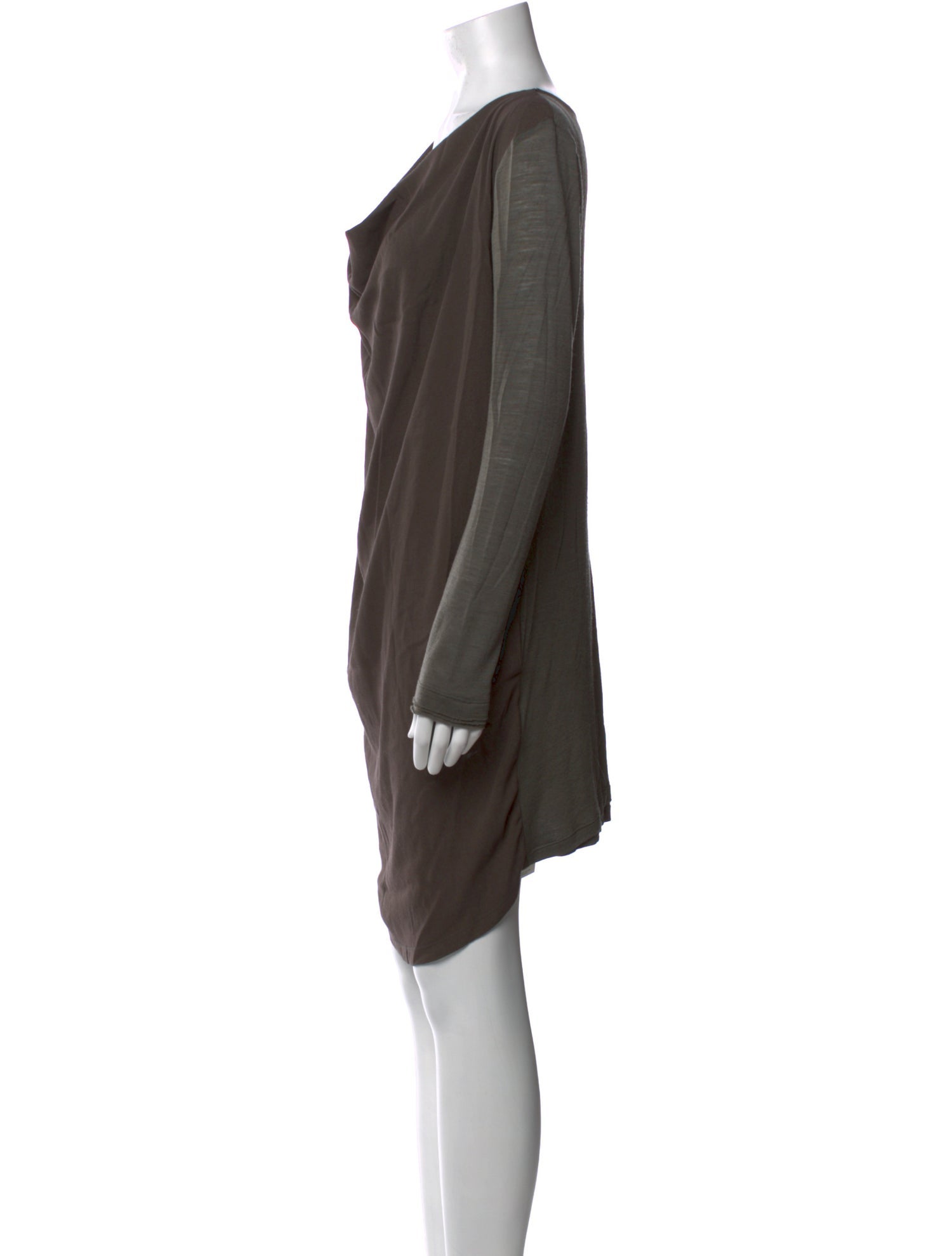 Hache Cowl Neck Knee-Length Dress