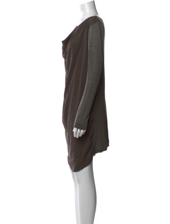 Hache Cowl Neck Knee-Length Dress