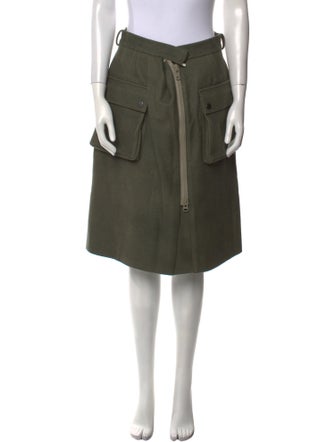 Hache Virgin Wool Knee-Length Skirt