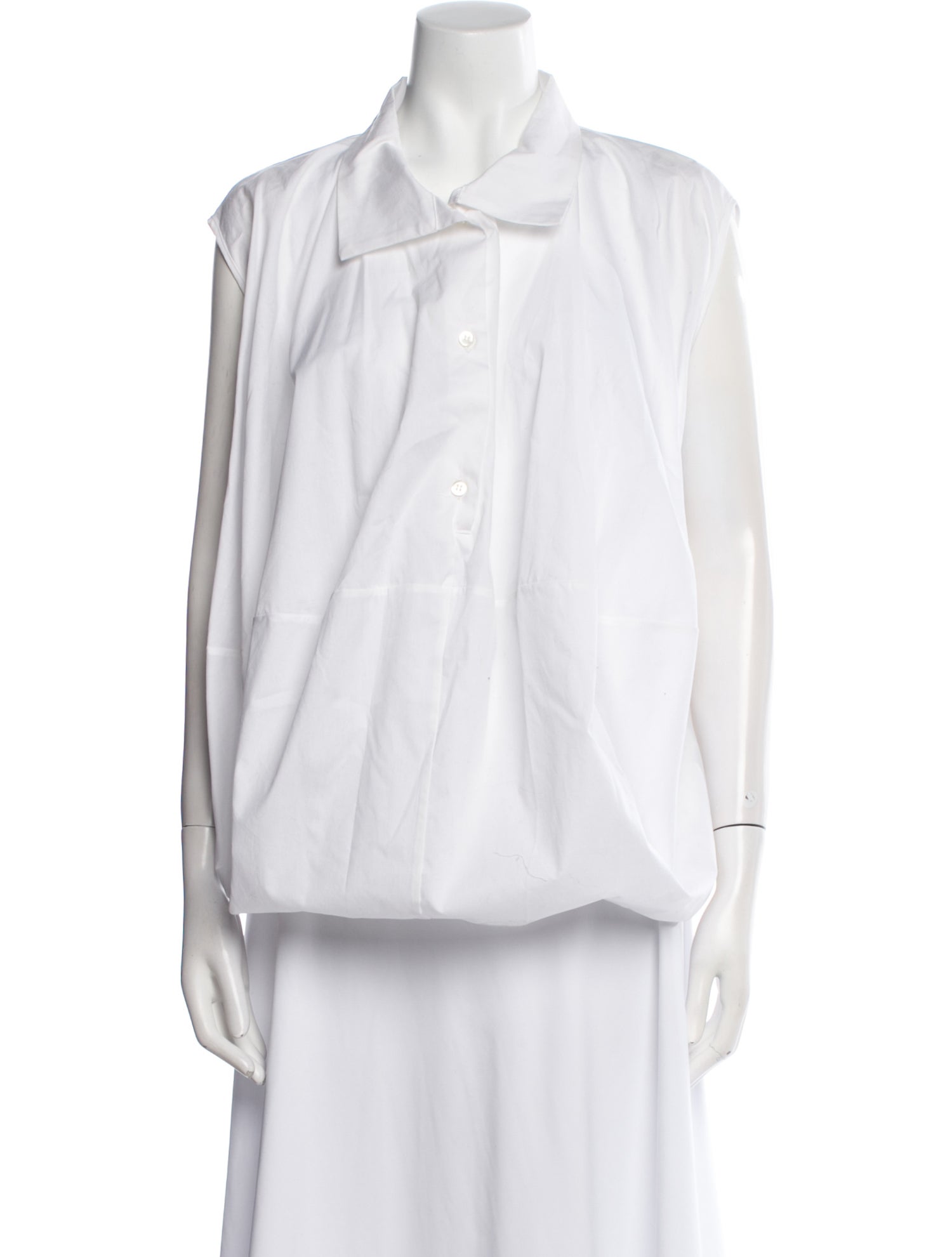 Hache Sleeveless Button-Up Top w/ Tags