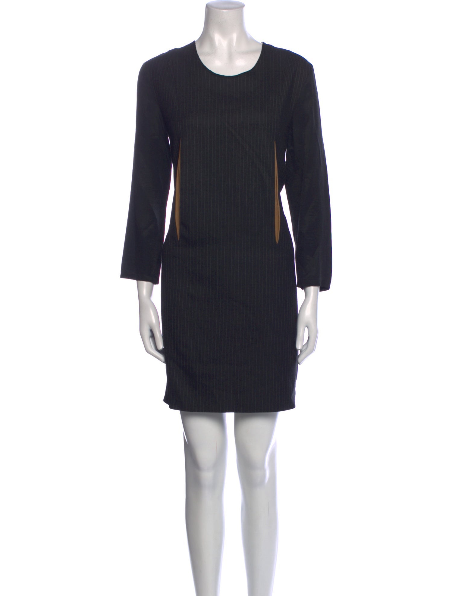 Hache Scoop Neck Mini Dress