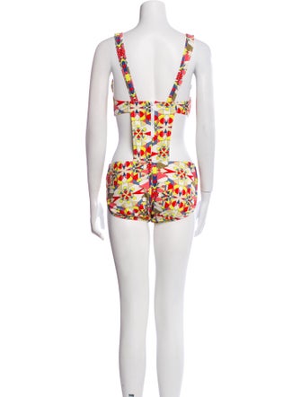 Hayden Harnett Printed Cutout Accent One-Piece