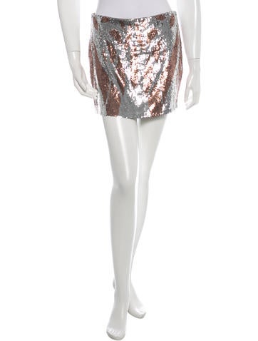 Haute Hippie Silk Embellished Skirt