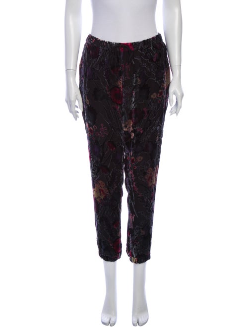 Haute Hippie Silk Printed Sweatpants Black