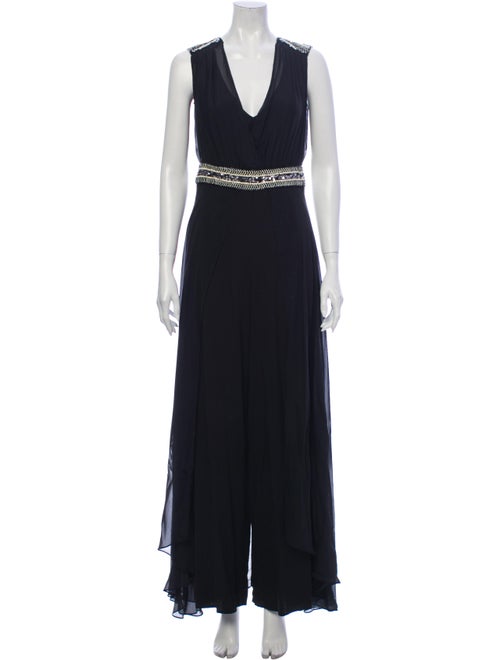 Haute Hippie V-Neck Jumpsuit Black