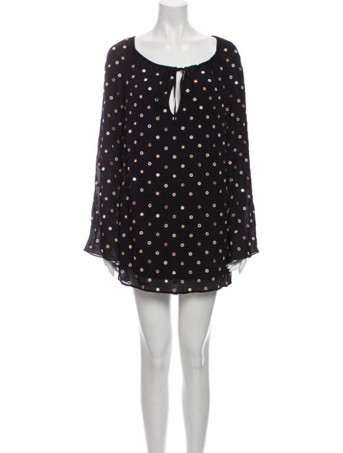 Haute Hippie Silk Mini Dress Black