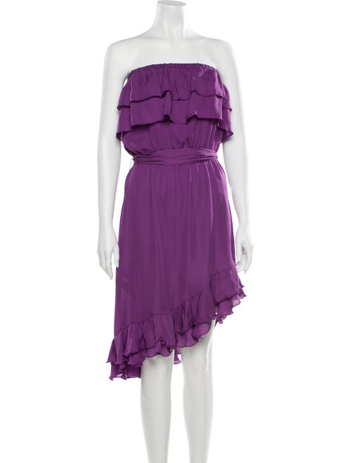 Haute Hippie Silk Mini Dress Purple