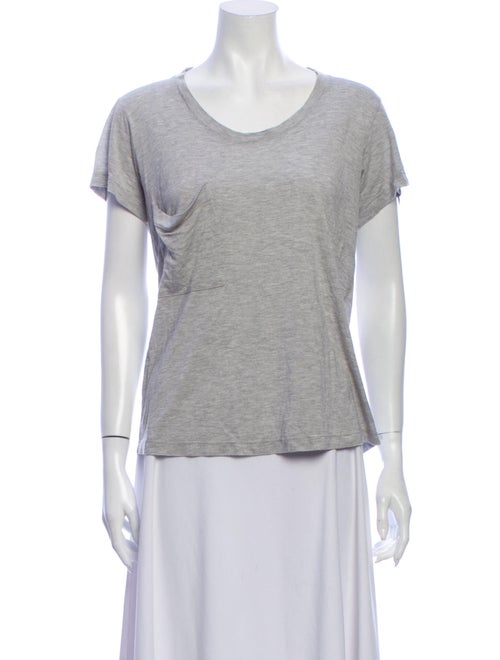 Haute Hippie Scoop Neck Short Sleeve T-Shirt Grey