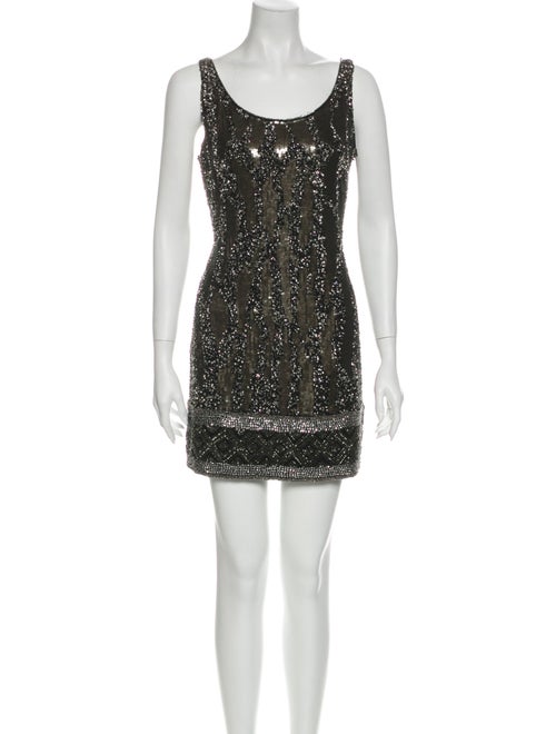 Haute Hippie Silk Mini Dress Brown