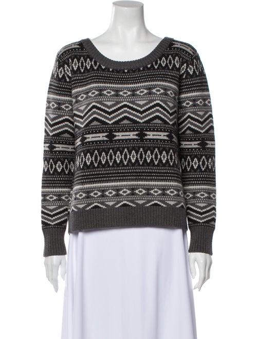 Haute Hippie Merino Wool Printed Sweater Wool