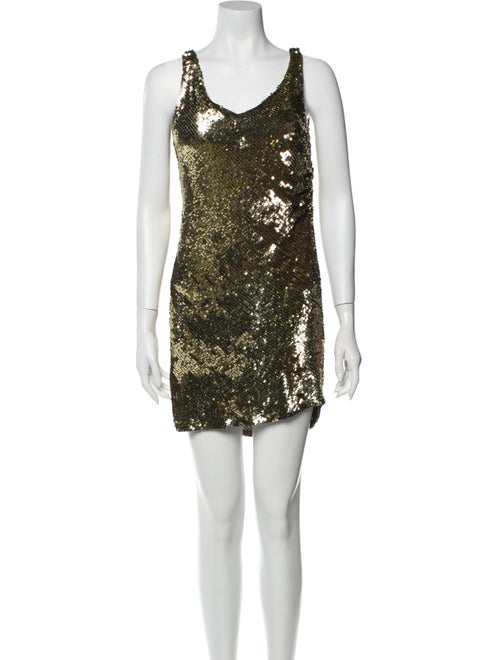 Haute Hippie Silk Mini Dress Green