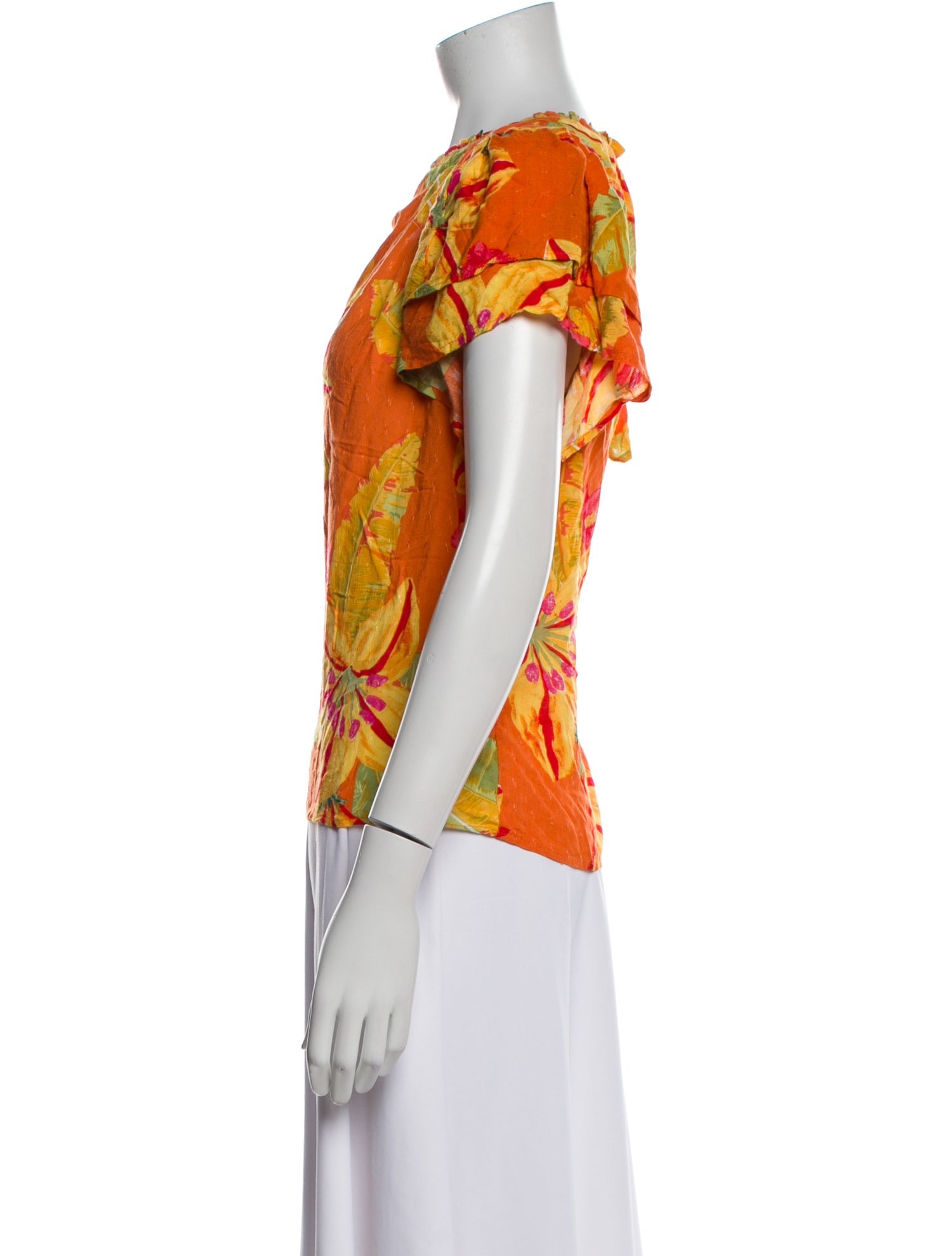 Haute Hippie Printed V-Neck Blouse