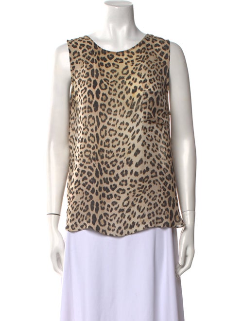 Haute Hippie Silk Animal Print Top
