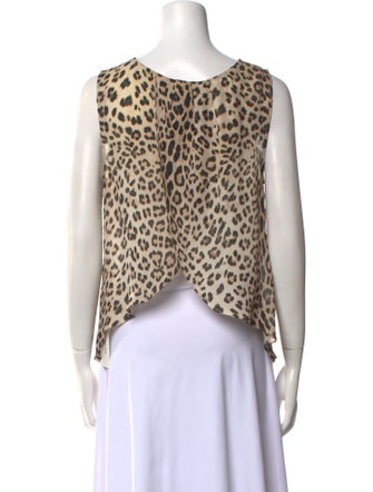 Haute Hippie Silk Animal Print Top