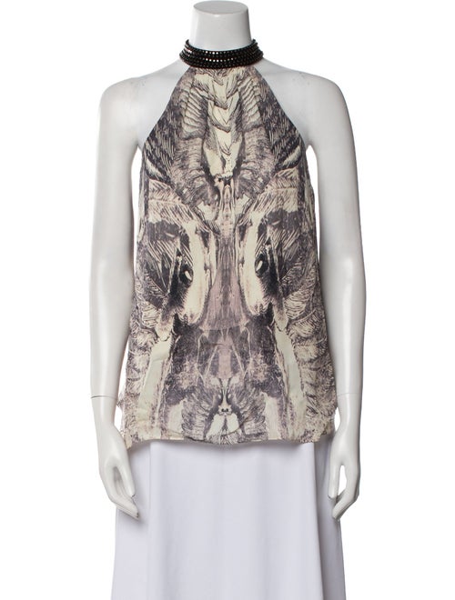 Haute Hippie Silk Printed Blouse