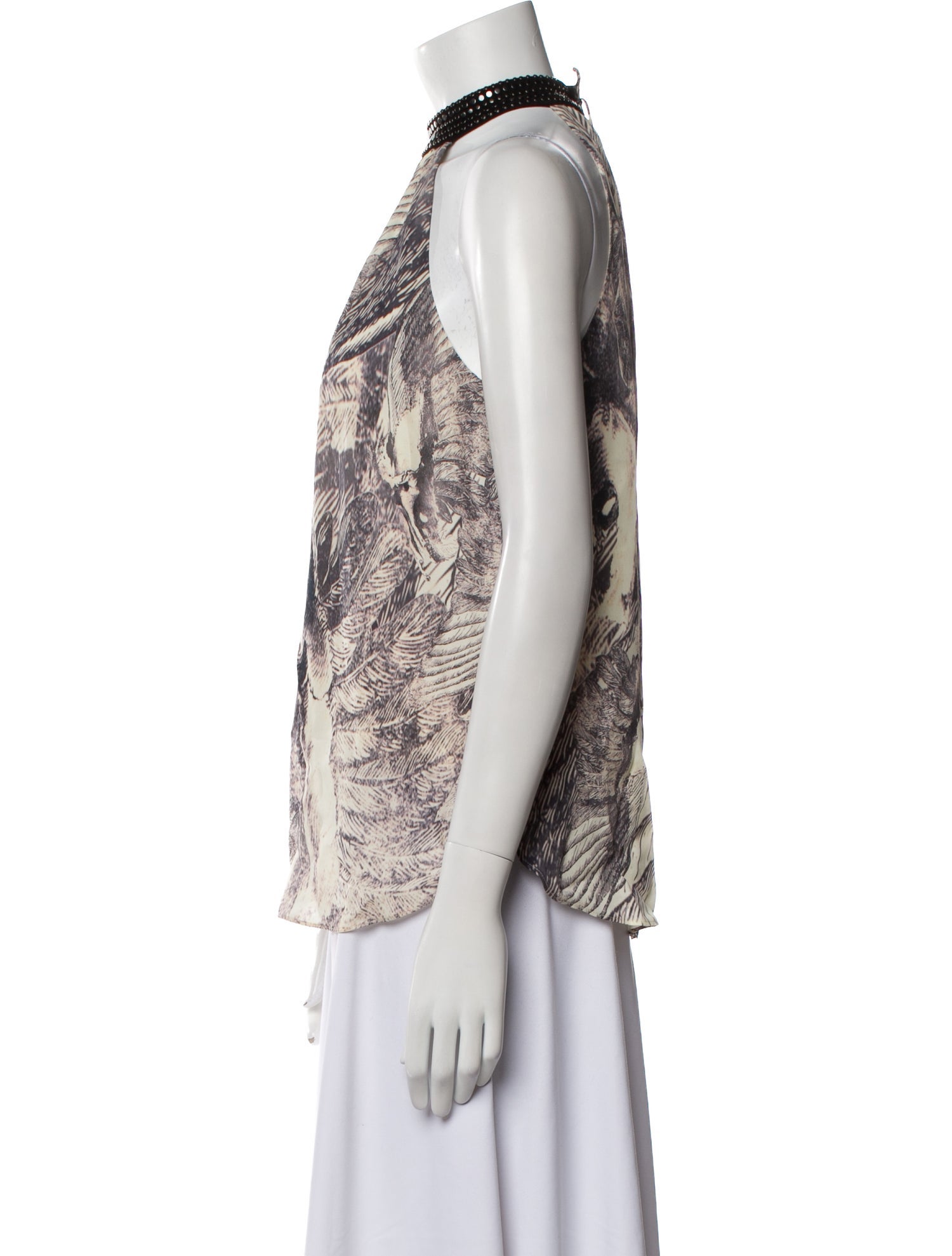 Haute Hippie Silk Printed Blouse