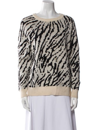 Haute Hippie Merino Wool Printed Sweater