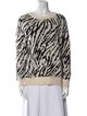 Haute Hippie Merino Wool Printed Sweater