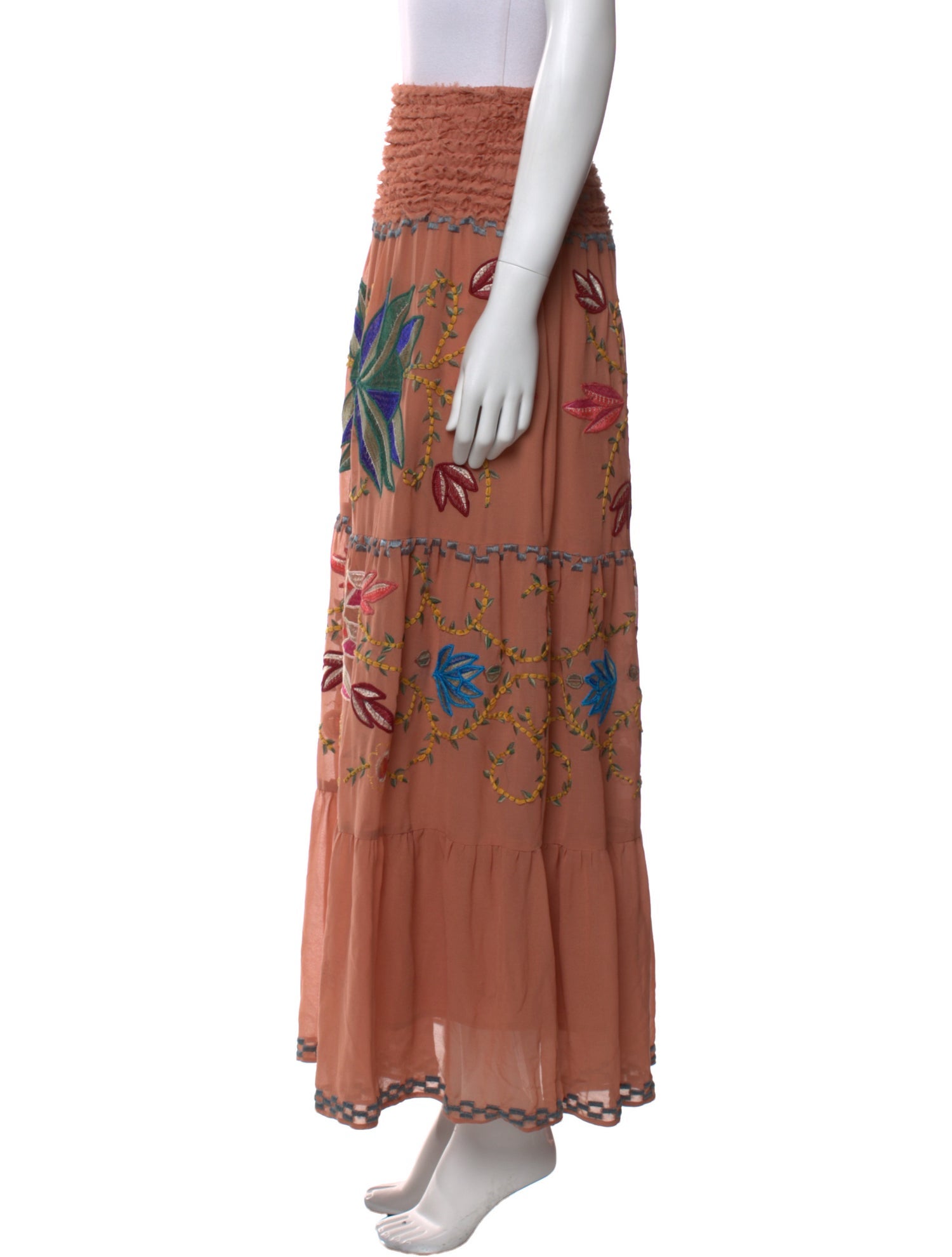 Haute Hippie Silk Midi Length Skirt