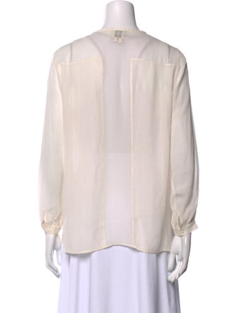 Haute Hippie Silk V-Neck Blouse