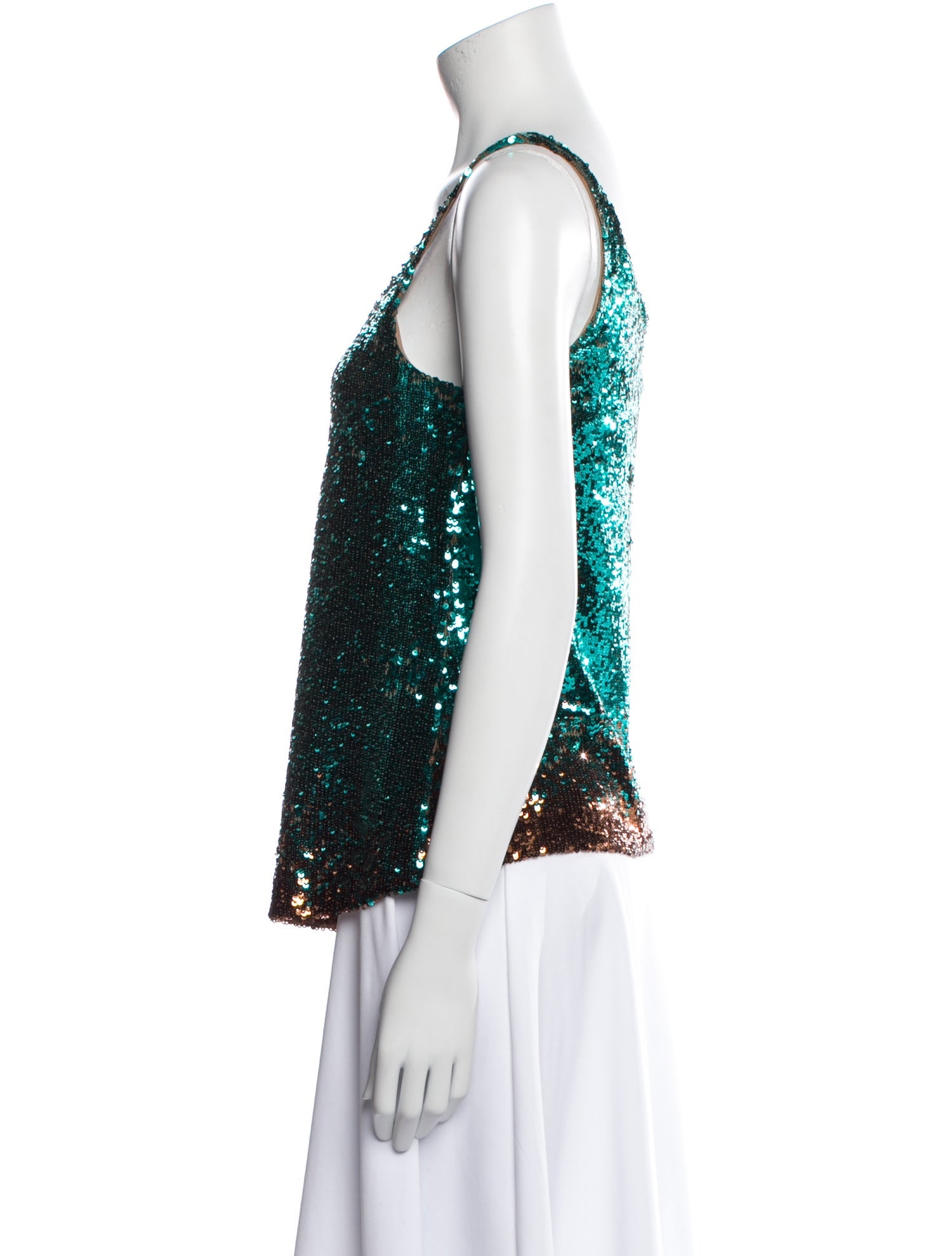 Haute Hippie Scoop Neck Sleeveless Top