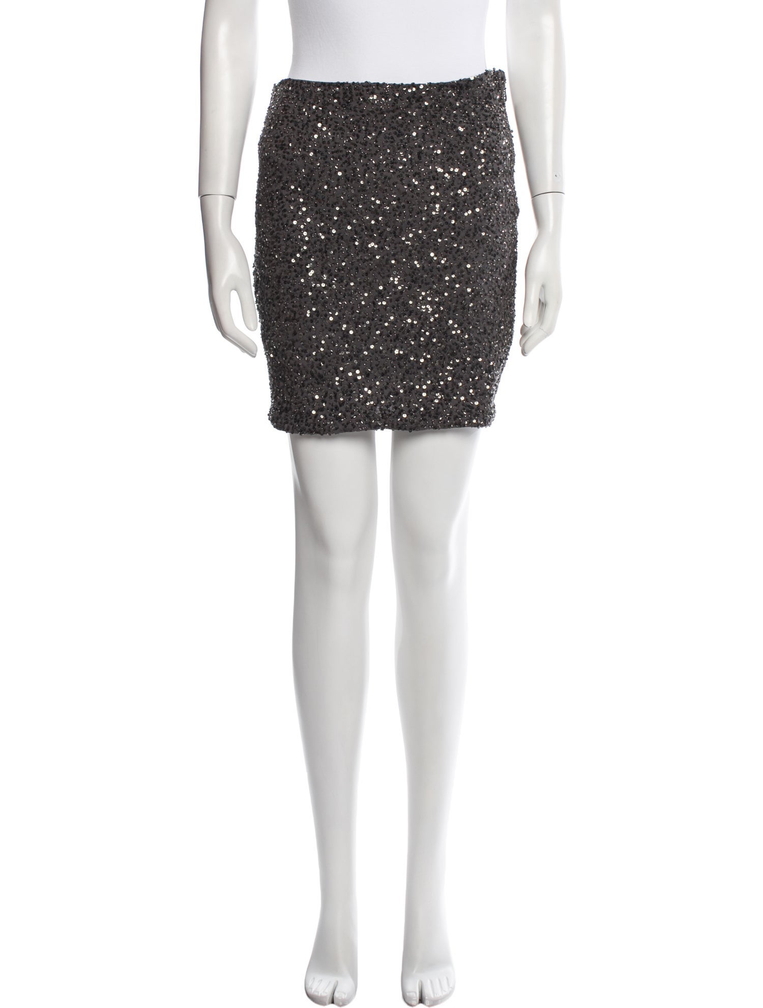 Haute Hippie Sequin Embellishments Knee-Length Skirt