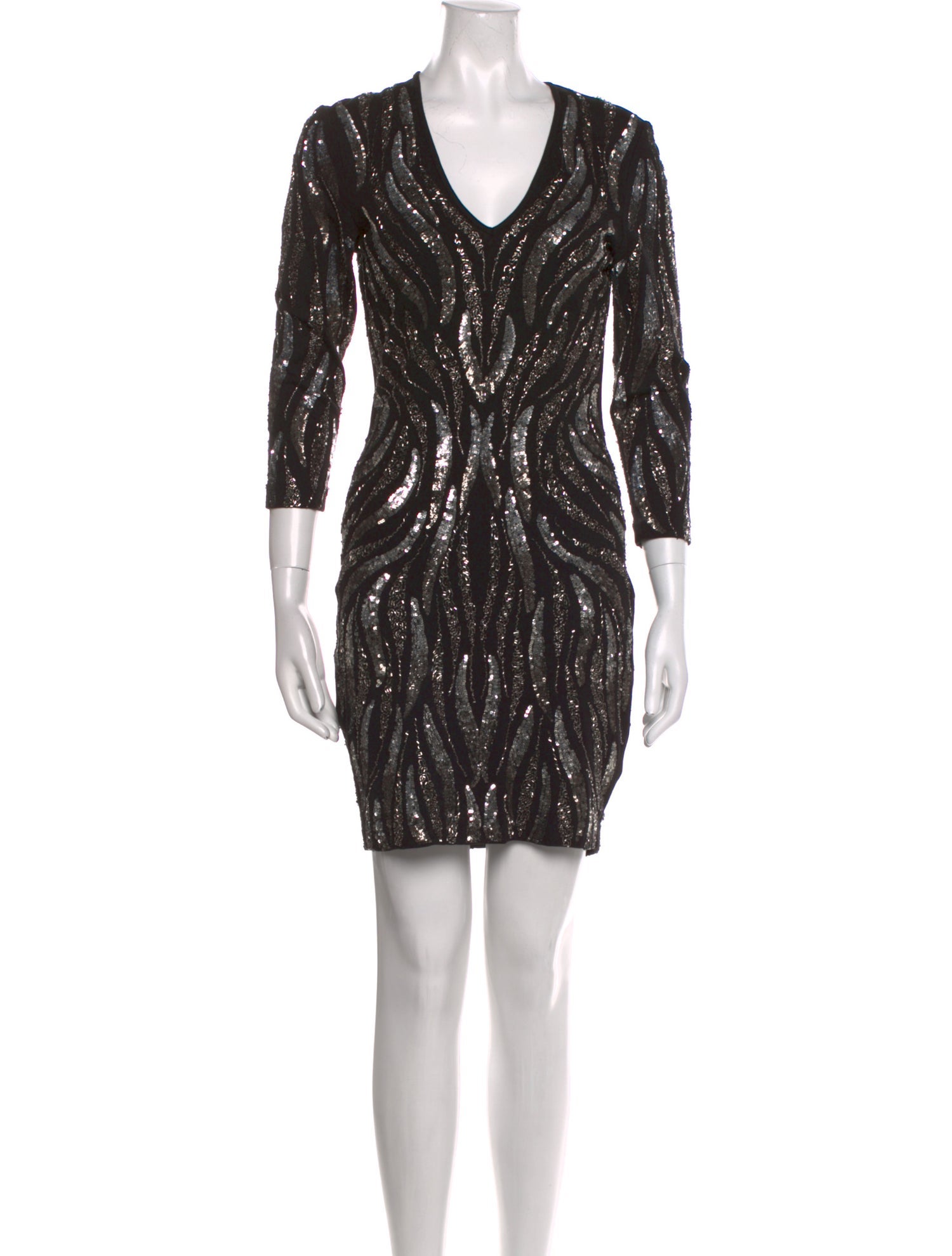 Haute Hippie V-Neck Mini Dress