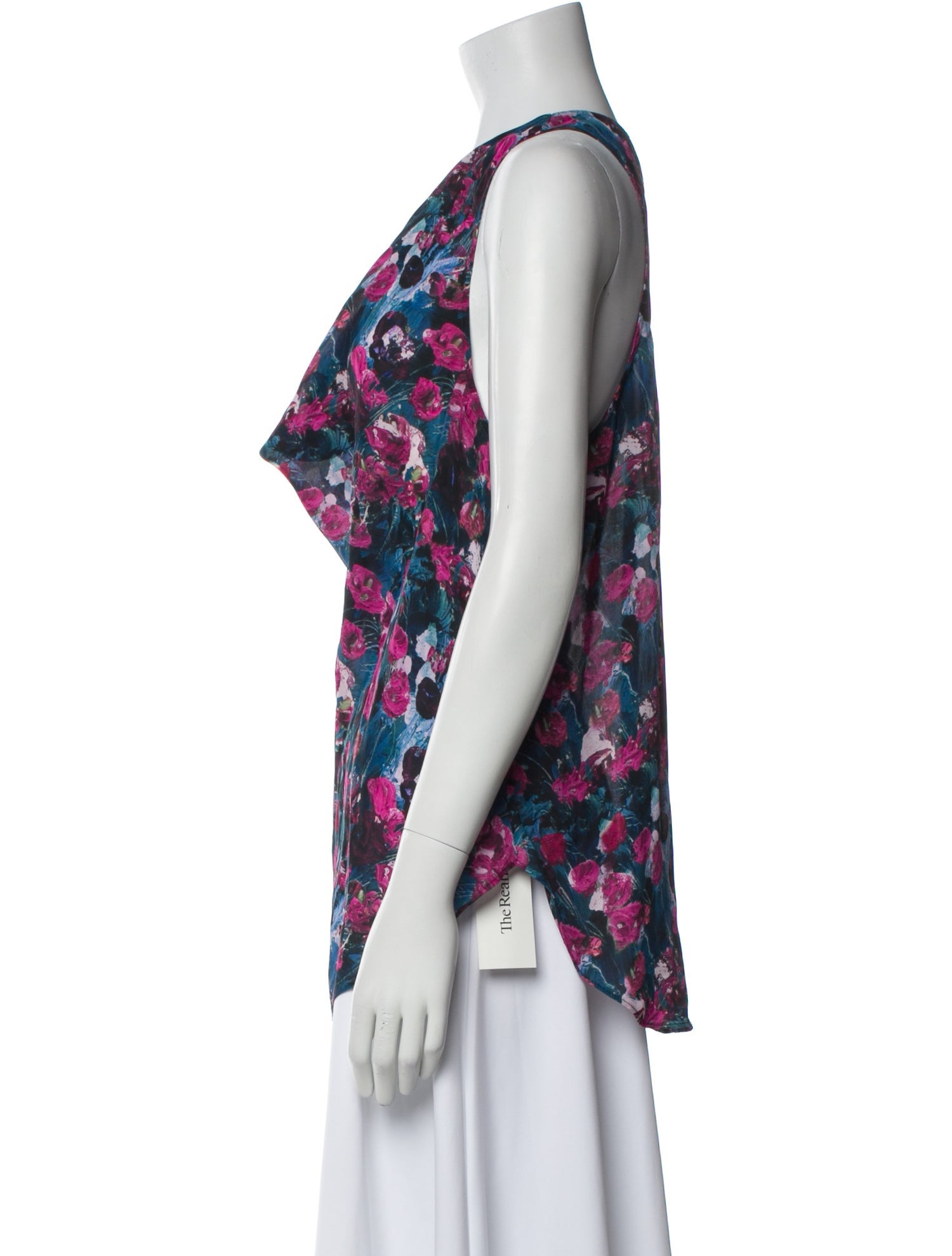 Haute Hippie Silk Floral Print Blouse