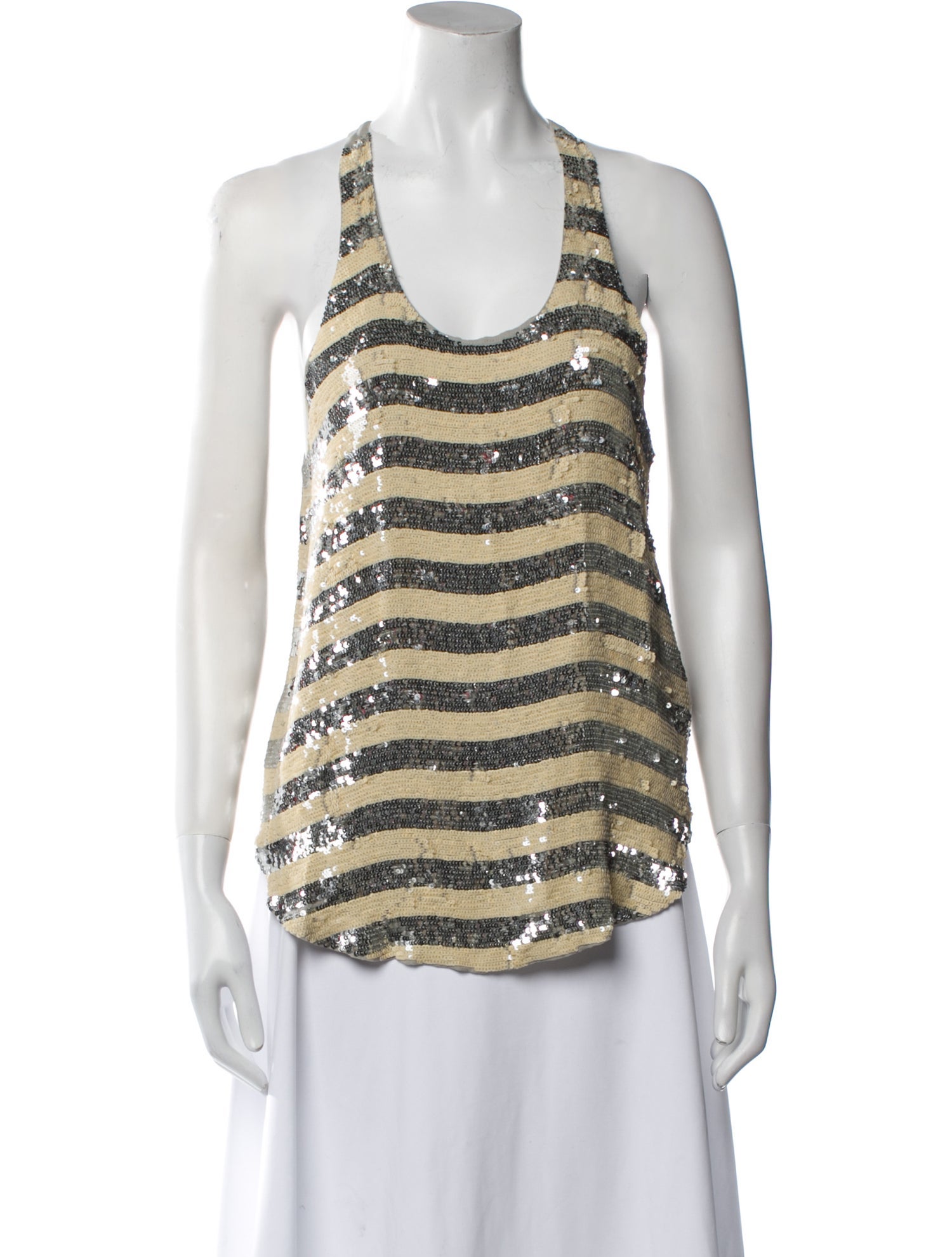 Haute Hippie Sequin Striped Top