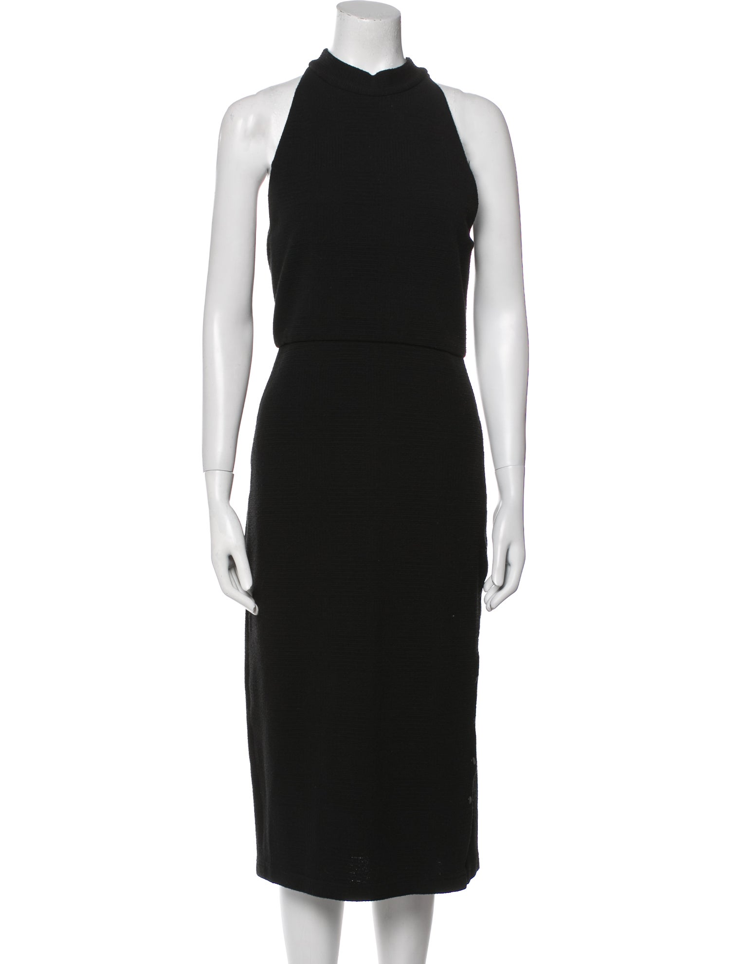 Haute Hippie Mock Neck Midi Length Dress