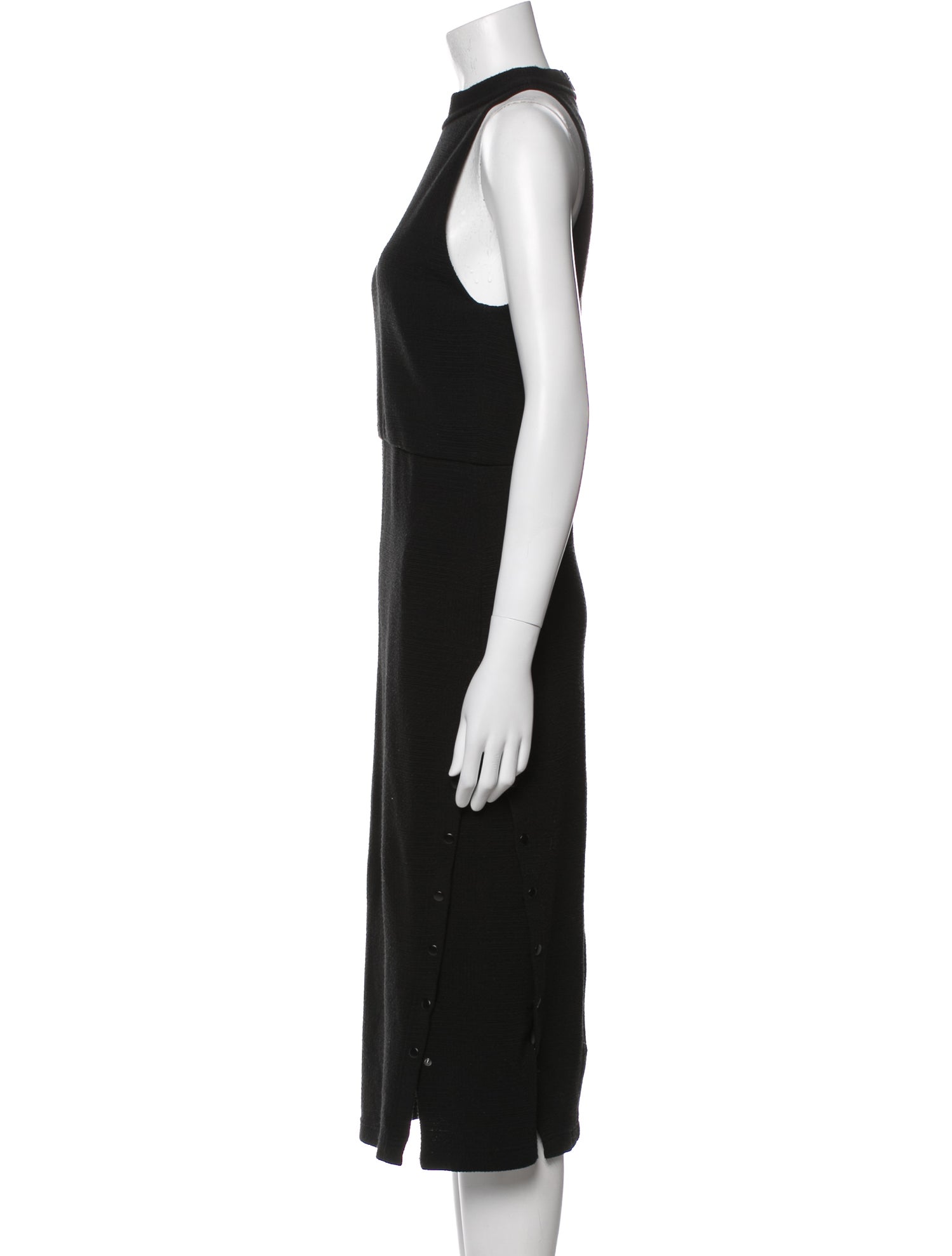 Haute Hippie Mock Neck Midi Length Dress