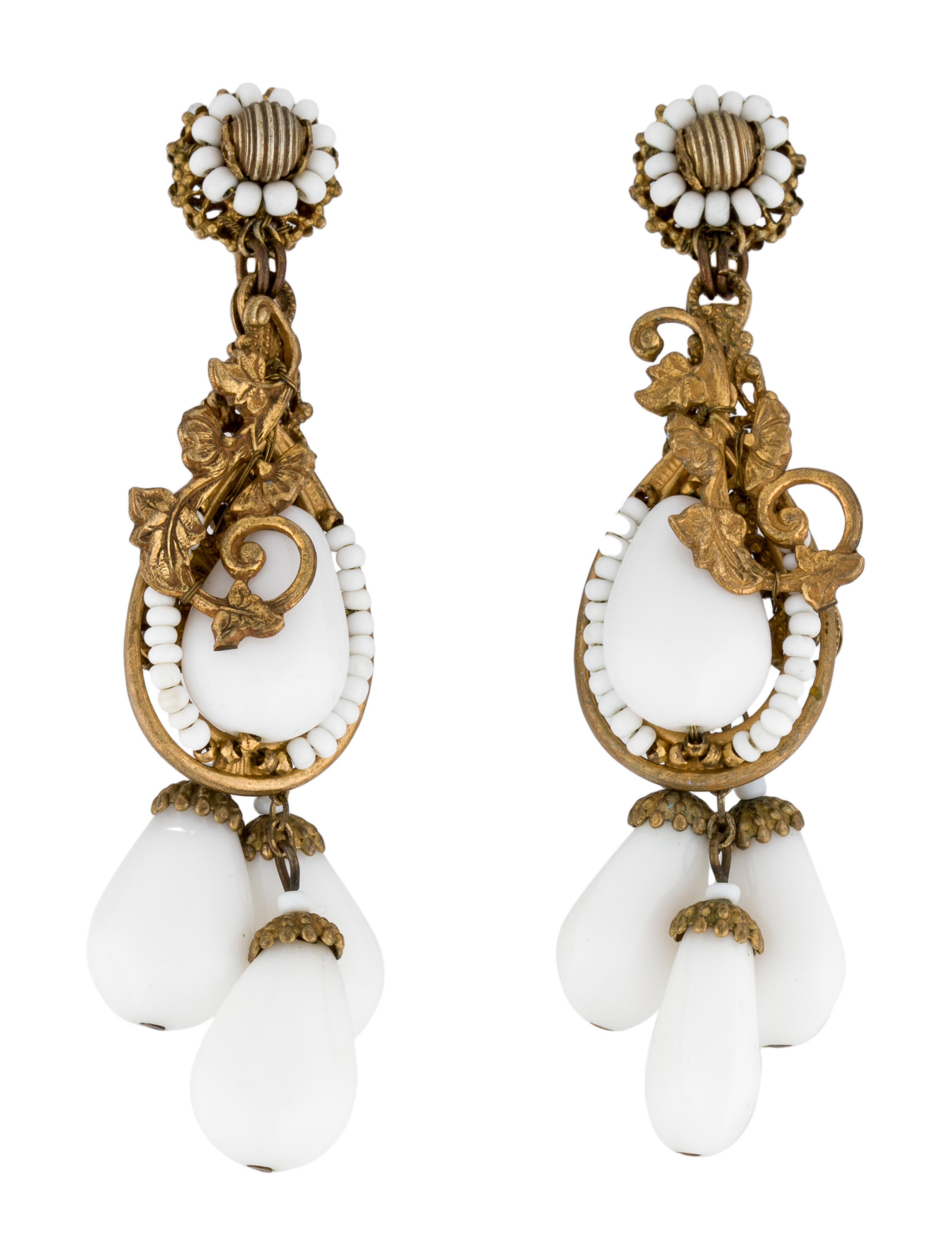 Untamed Chandelier Earrings Blue and Gold