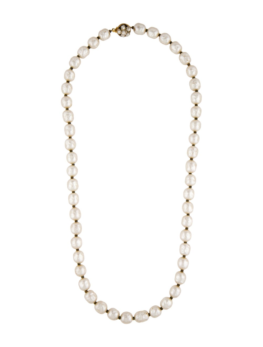 Miriam Haskell Gold-Tone Metal & Faux Pearl - image 1