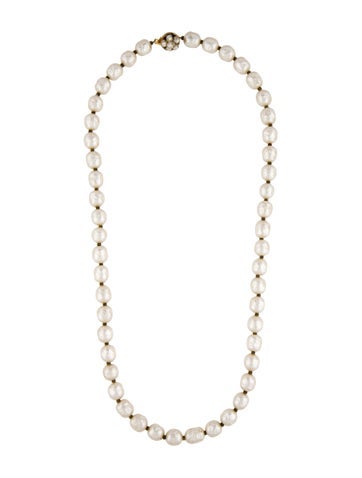 Miriam Haskell Bead Strand Faux Pearl Vintage Necklace