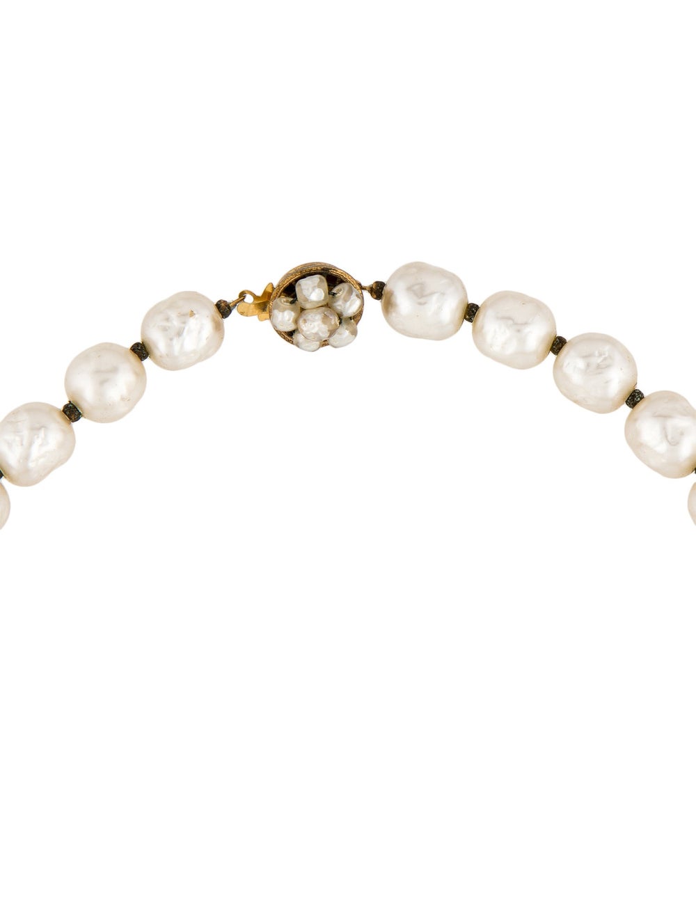 Miriam Haskell Gold-Tone Metal & Faux Pearl - image 3