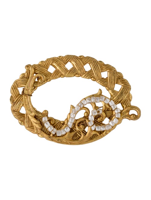 Miriam Haskell Faux Pearl Brooch