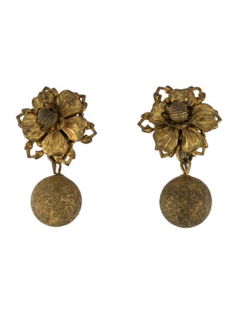 Miriam Haskell Drop Clip-On Earrings