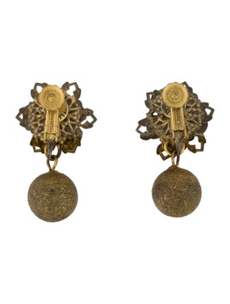 Miriam Haskell Drop Clip-On Earrings