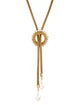 Miriam Haskell Faux Pearl Lariat Necklace