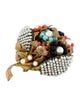 Miriam Haskell Faux Pearl & Bead Flower Pin Brooch