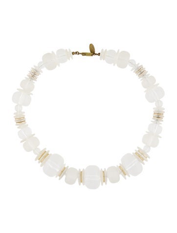 Miriam Haskell Bead Strand Vintage Lucite Collar Necklace