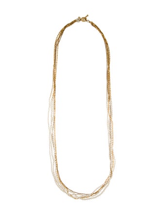 Miriam Haskell Faux Pearl Multistrand Necklace