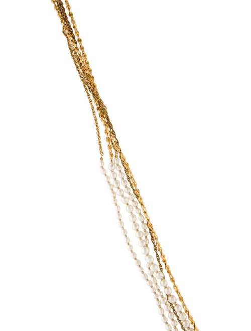 Miriam Haskell Faux Pearl Multistrand Necklace