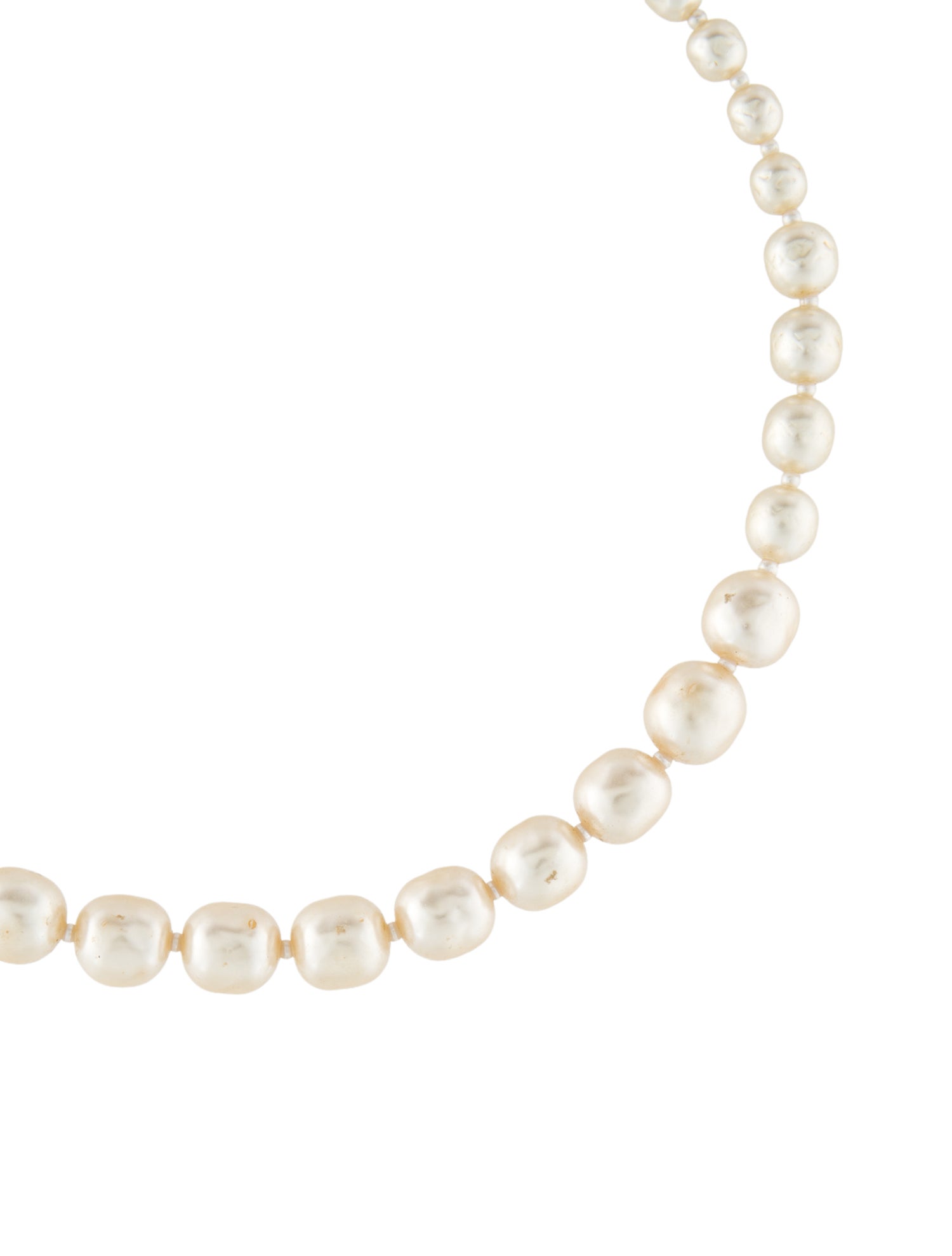 Miriam Haskell Faux Pearl Choker Necklace