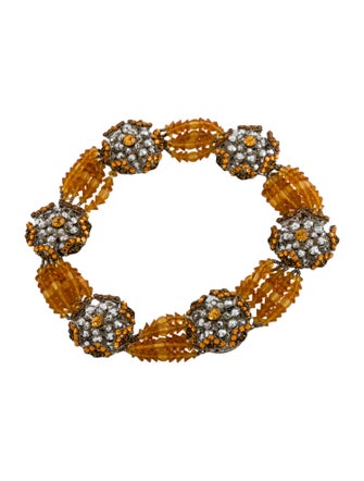 Miriam Haskell Bead & Crystal Collar Necklace