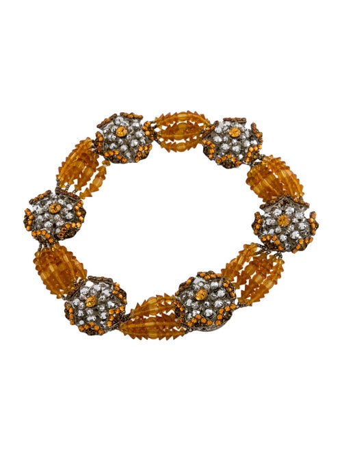 Miriam Haskell Bead & Crystal Collar Necklace